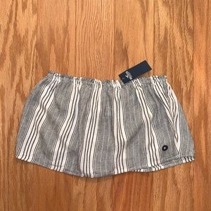 HOLLISTER- strapless striped top